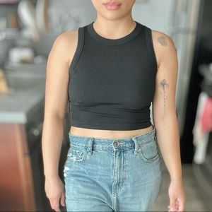 Basic High Neck Crop Top